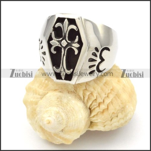 Stainless Steel The French cross Rings -r000433