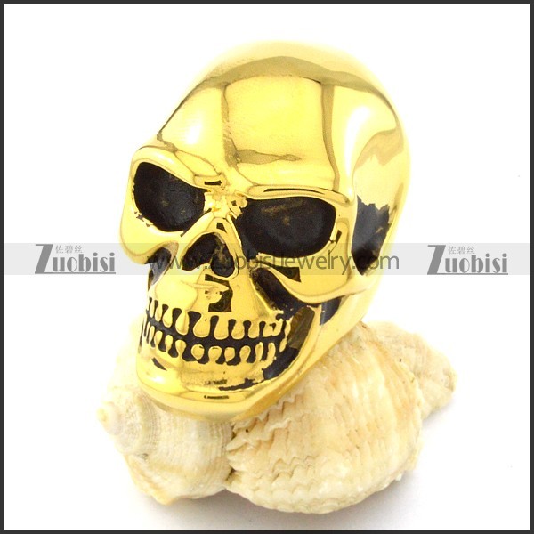 Large Mens Skull Ring in Stainless Steel for Motorcycle Bikers -r000719