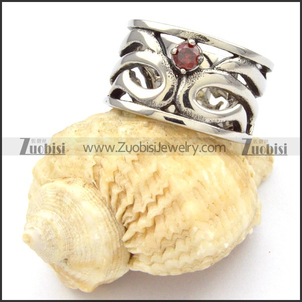 Stainless Steel Stone Rings -r000499