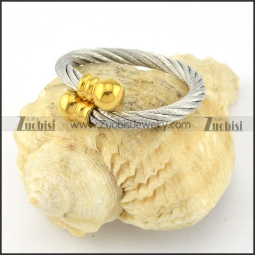 Stainless Steel Rope Ring -r000581