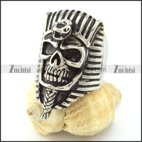 Egypt Mummy Ring in Stainless Steel with Snake Face -r000978