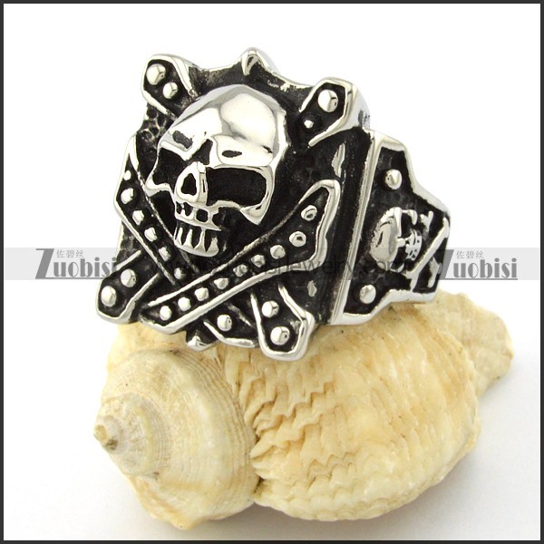 skull ring for men with retro style from china biggest fashion jewelry supplier -r001085