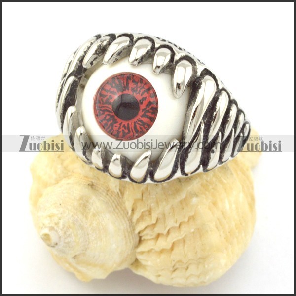 Dark Purple Gothic Eyeball Ring r001303