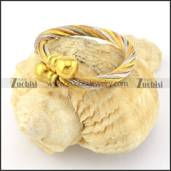 Stainless Steel Rope Ring -r000587
