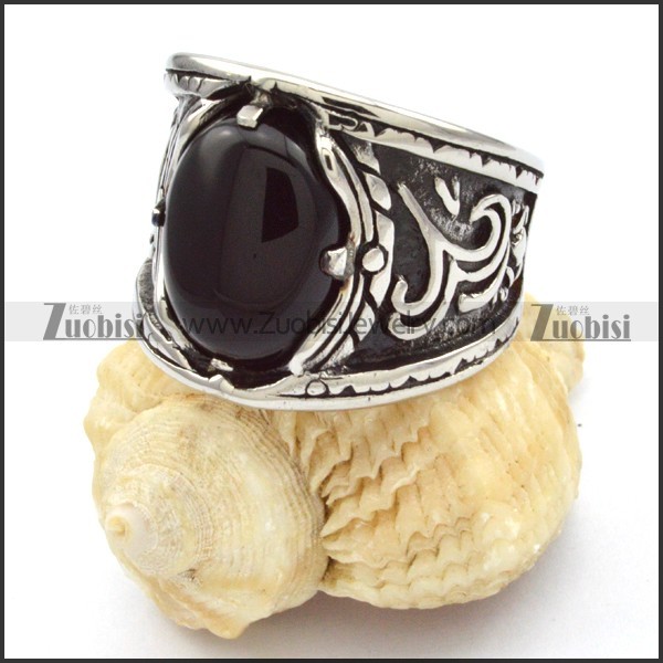 Stainless Steel Stone Rings -r000486