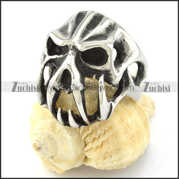 enjoyable oxidation-resisting steel Skull Rings for Motorcycle Bikers -r000833