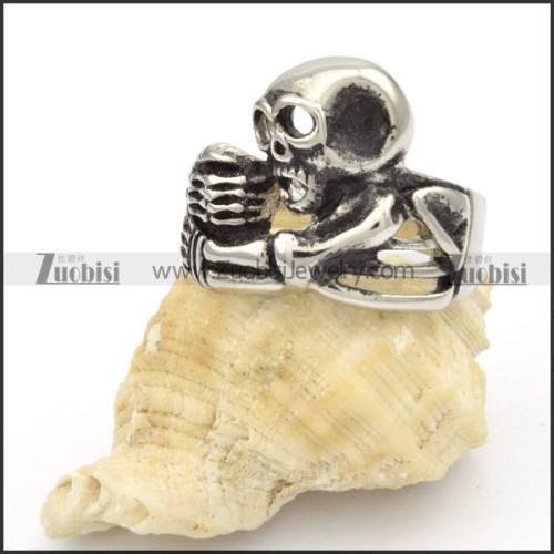 Stainless Steel Skull Rings -r000378