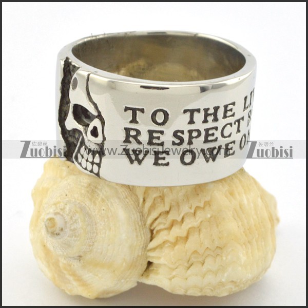 casting skull ring r001218