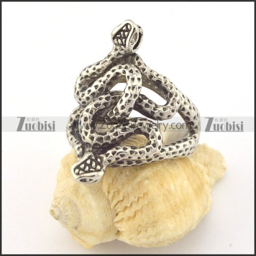 amphisbaena ring in stainless steel r001343