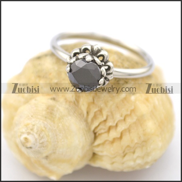 dark zircon female ring r002082