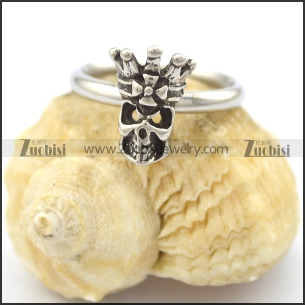 crown skull head ring for lady r002085
