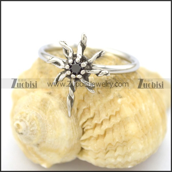 black rhinestone cheap unique rings for women r002068