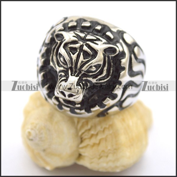 Tiger Head Round Ring r001916