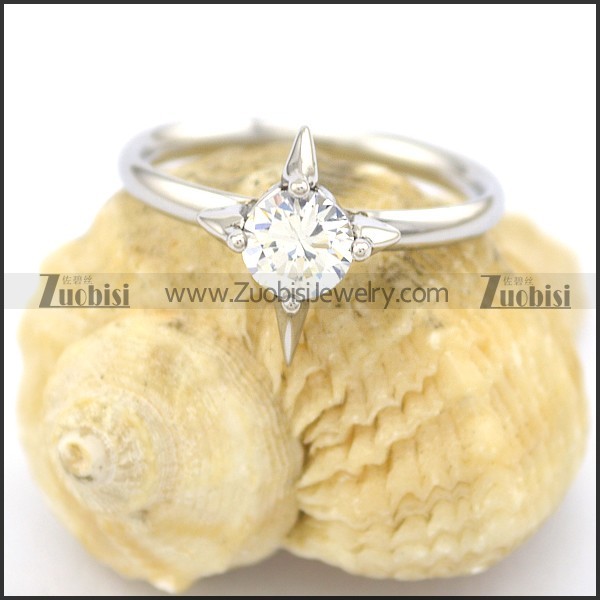 clear zircon ring for women r002077