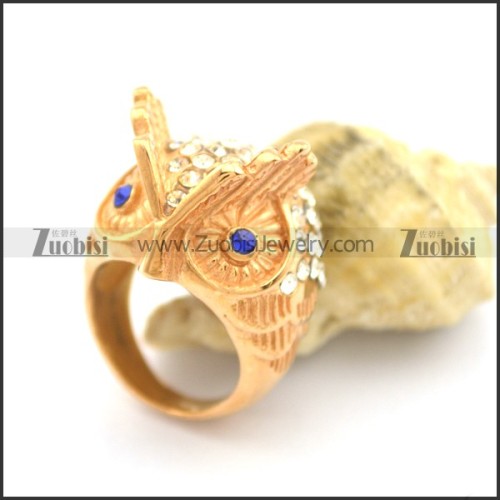 Owl Rose Gold Rings for Ladies r002376