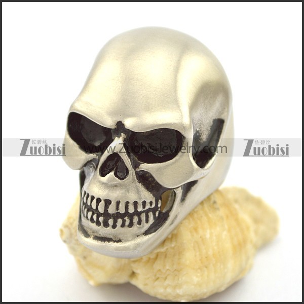 matte huge barehead skull ring with size from 7 to 15 r002204