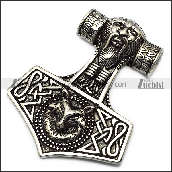 large viking thor hammer pendant p007763