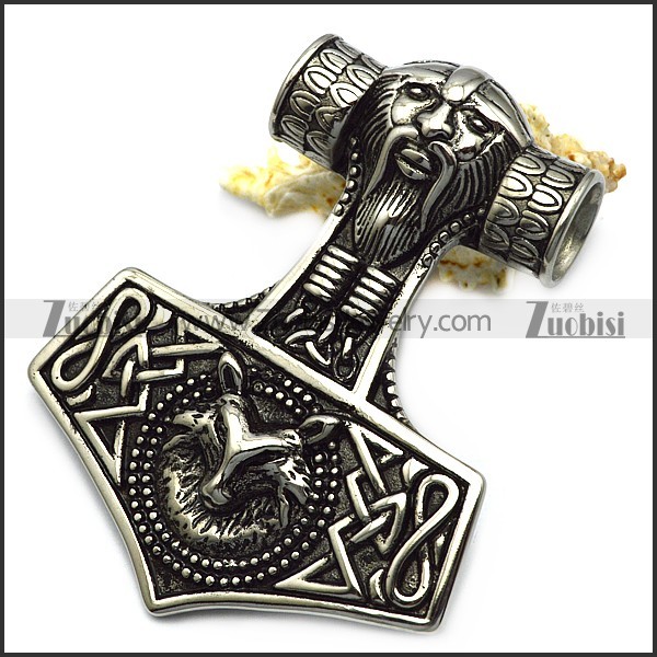 large viking thor hammer pendant p007763