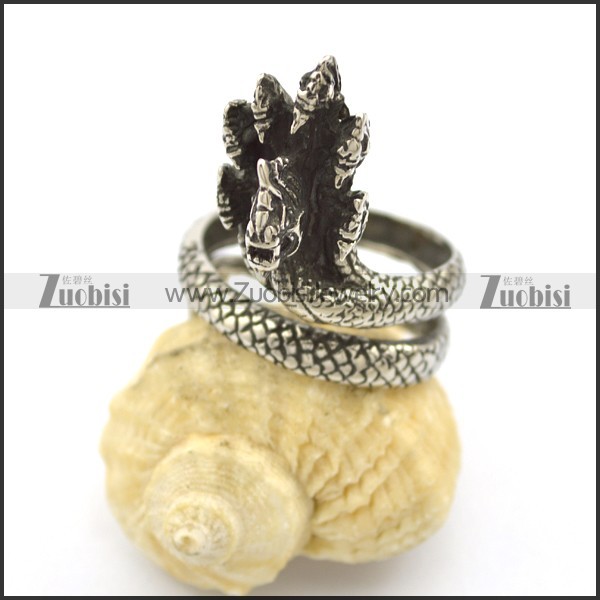 7 Dragon Heads Ring r002490