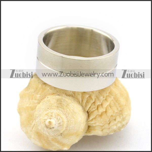 Silver Thumb Rings for Men in Stainless Steel r002640