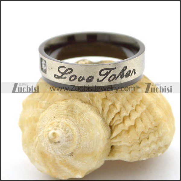 Love Ring with Clear Rhinestone r002569