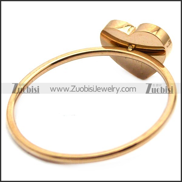 rose gold LOVE heart shaped ring for women r005838