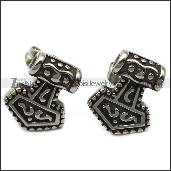 316l stainless steel thor earring e001577