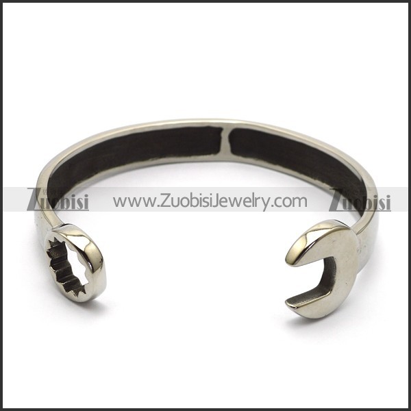 big stainless steel casting spanner bangle for bikers b006576