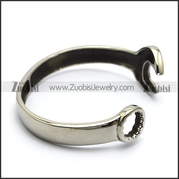 9mm wide stainless steel casting spanner bangle b006575