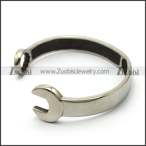 big stainless steel casting spanner bangle for bikers b006576