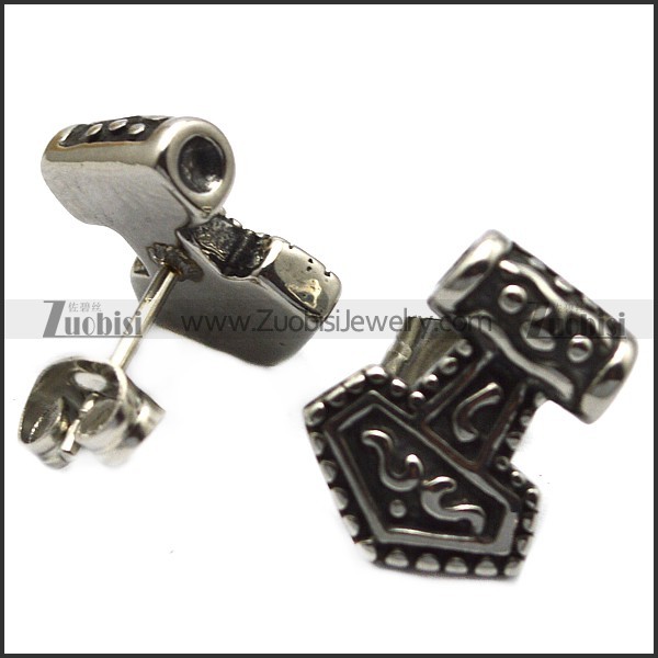 316l stainless steel thor earring e001577
