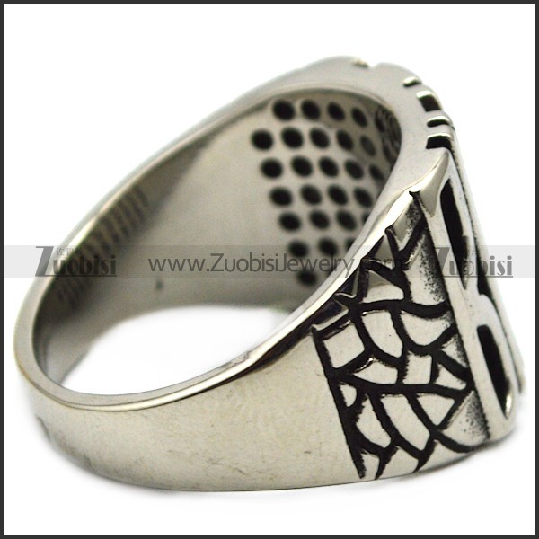 small stainless steel biker ring r005951