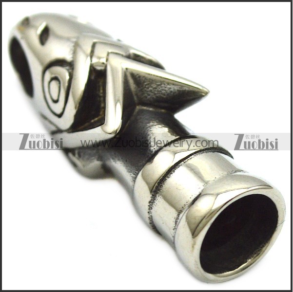 stainless steel viking wolf head end cap a000751
