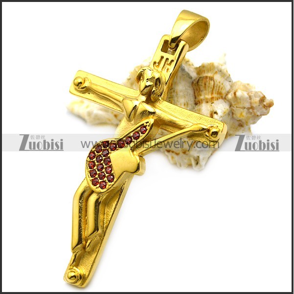 french rock fans red rhinestones JH locket charms in gold plating p008527