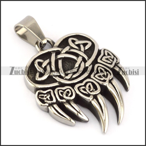 39mm long bear claw viking pendant p005511