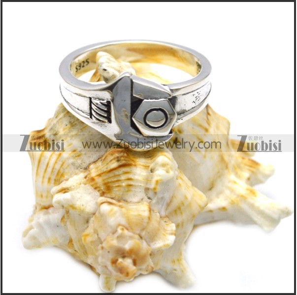 925 sterling silver spanner ring for women bikers r006081