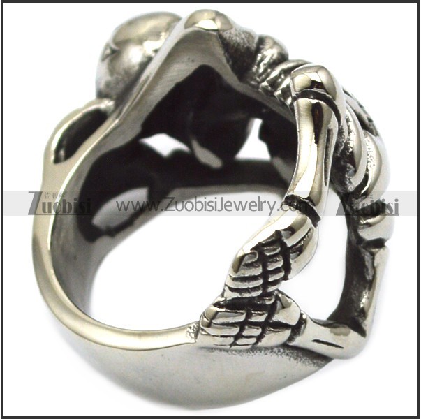 Stainless Steel Skeleton Skull Ring r006233