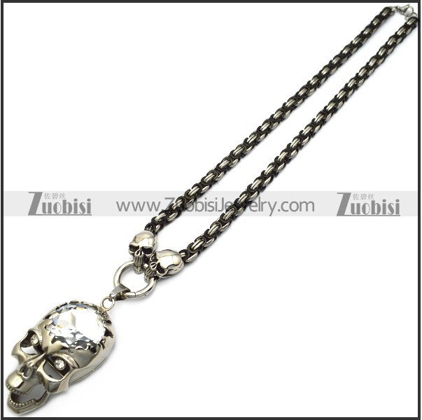 stainless steel skull chain for matching big skull pendants n002331