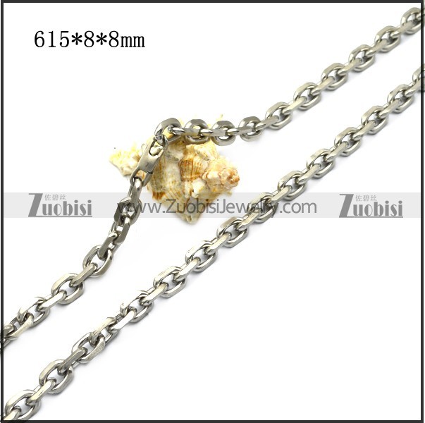8MM Wide Stainless Steel Razor Chain n002334