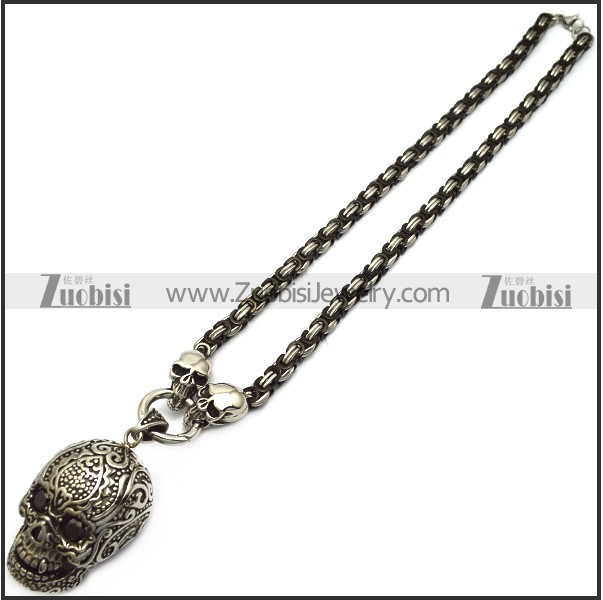 stainless steel skull chain for matching big skull pendants n002331