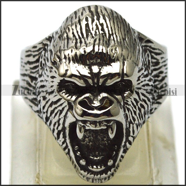 Stainless Steel Gorilla Ring r006563