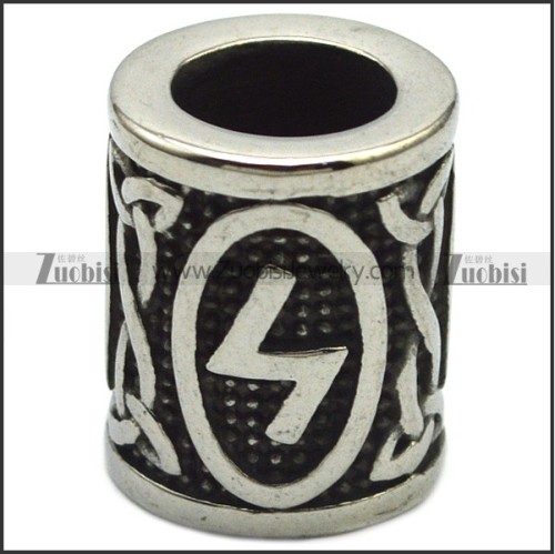 Stainless Steel Viking Runes Beard Beads a000869