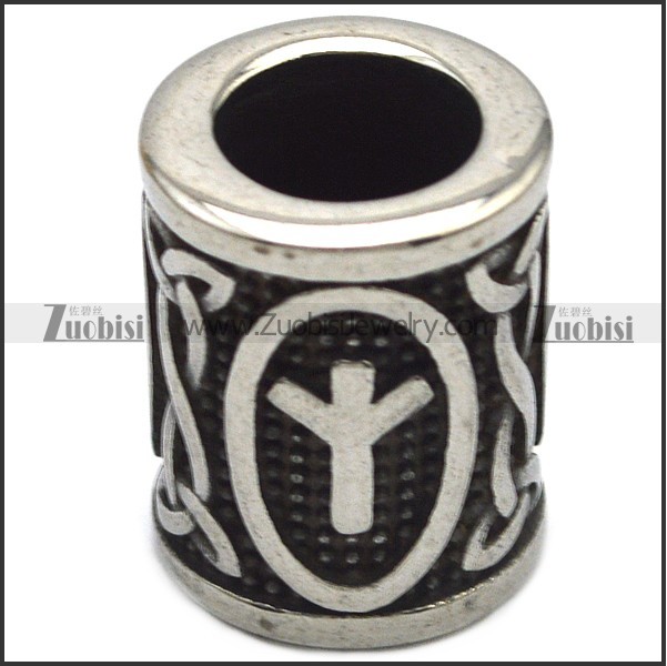 Runes Stainless Steel Beard Beads a000868