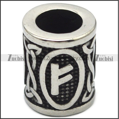 Gorgeous Stainless Steel Runes Beads a000877