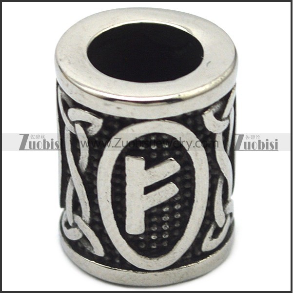 Gorgeous Stainless Steel Runes Beads a000877