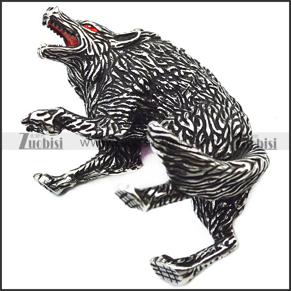 Solid Stainless Steel Wolf Accessory Decoration a000933
