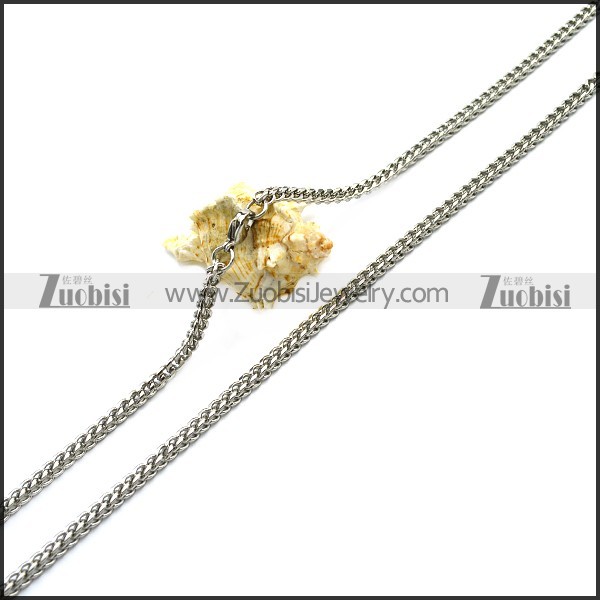 4MM Silver Stainless Steel Franco Link Chain n002719