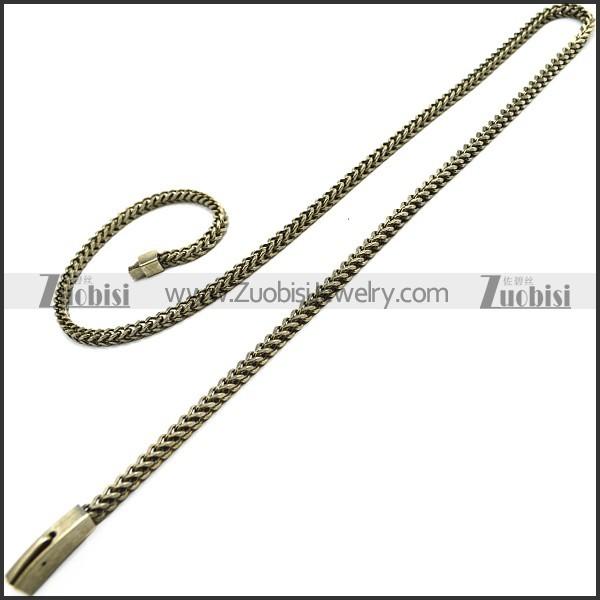 4MM Vintage Silver Stainless Steel Franco Chain n002810