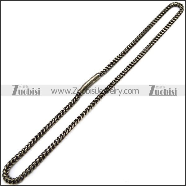 55CM Long Vintage Silver Stainless Steel Franco Chain n002801