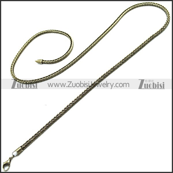 Retro Stainless Steel Franco Chain Necklace n002809